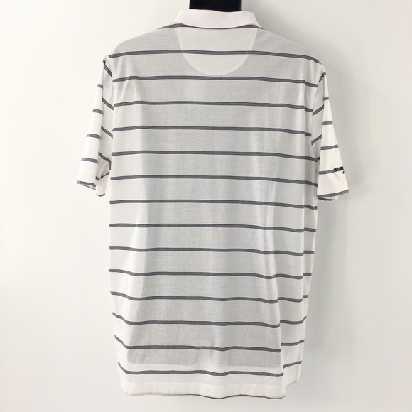 Glenmuir 1891 Men Polo Shirt Golf Performance White Blue Mercerised Cotton Sz L - Picture 4 of 11